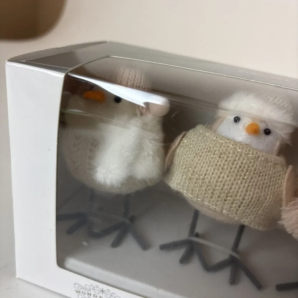 Target Wondershop 2024 Feathery Friends Winter Birds Set Of 3 NIB 3 inch birds